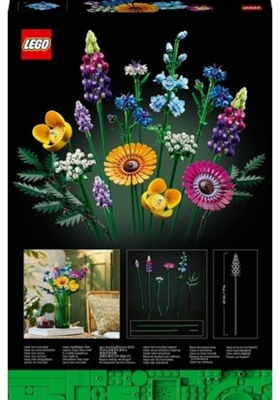 LEGO® Botanicals Kir Çiçekleri Buketi 10313 – Yetiskinler için 8 Tür Kir Çiçegi Içeren Dekoratif Model Yapim Seti (939 Parça)