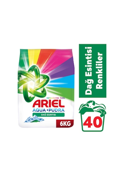 Ariel Toz Çamaşır Deterjanı Parlak Renkler 40 Yıkama 6 KG
