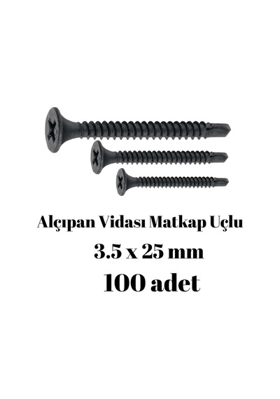 Matkap Uçlu Alçıpan Vidası 3.5x25 100'lü Paket