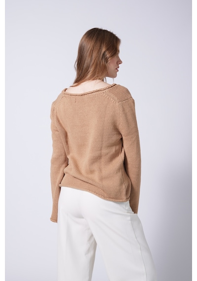 V Yaka Basic Triko Kazak CAMEL