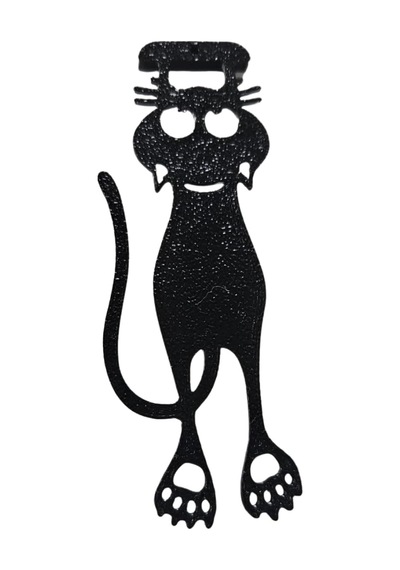 3d Baskı Tırmanan Kedi Kitap Ayracı - 7 Adet Siyah