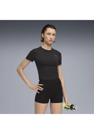 Puma W Puma Shape Baby Tee Siyah Kadın Crop T-shirt