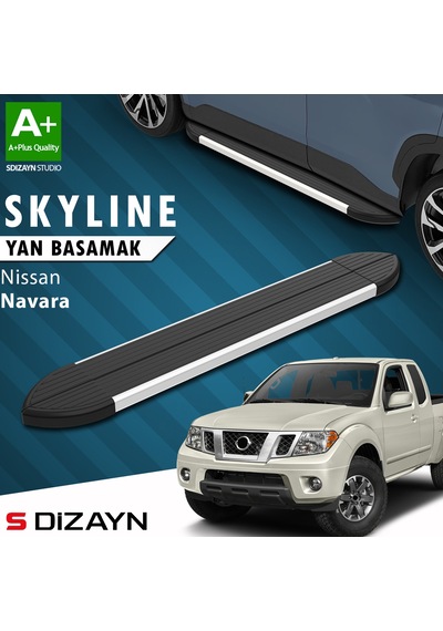 S-dizayn Nissan Navara 2 Skyline Aluminyum Yan Basamak 203 Cm 2005-2015 A+ Kalite