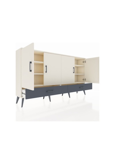 Arges Konsol 6 Raflı 2 Çekmeceli 4 Kapaklı 176x30x99 Aytaşı-aytaşı/antrasit Aytası/antrasıt - Aytası Arges Konsol 6 Raflı 2 Çekmeceli 4 Kapaklı 176x30x99 Aytaşı-aytaşı/antrasit Aytası/antrasıt - Aytası