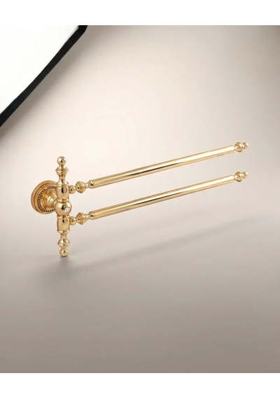 Crystal Altın İkili Havlu Bar 60cm Renkli