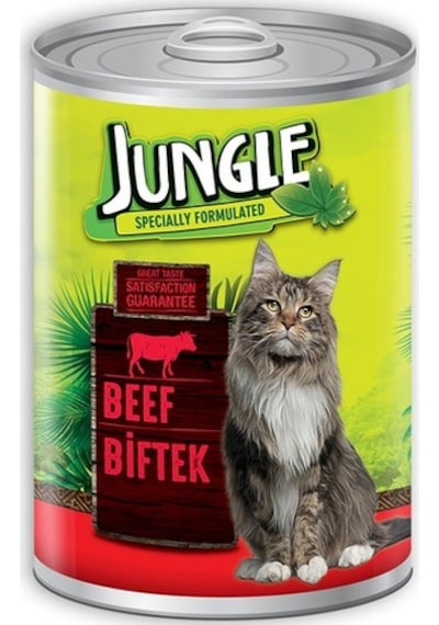 Jungle Biftekli Konserve Yetişkin Kedi Maması 415 G