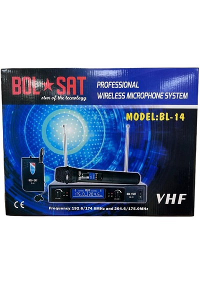 Bolsat Bl-14 1 El 1 Yaka Vhf Kablosuz Mikrofon Takımı