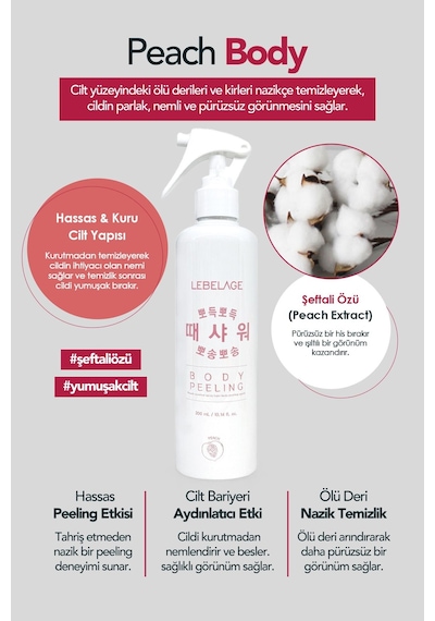 Lebelage Şeftali Özü İçeren Vücut Peelingi Lebelage Peach Body Peeling