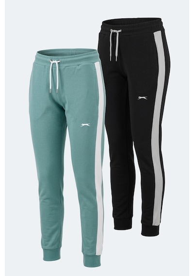 Slazenger Veva 2 Li Set Kadın Eşofman Altı Yeşil - Siyah