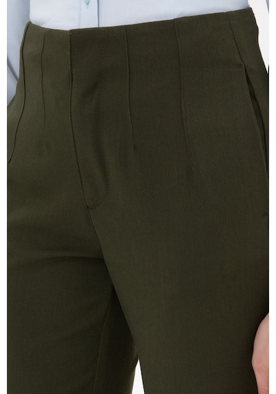 U.S. Polo Assn. Kadın Haki Carrot High Waist Fit Kanvas Pantolon 50318108-VR027