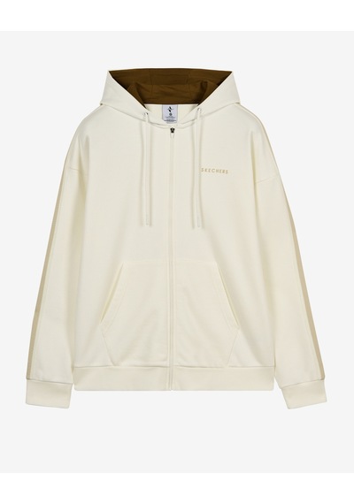 Skechers M Lw Stripe Zip Hoodie Sweatshirt Erkek Beyaz Sweatshirt S2620120-3855