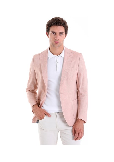 Hatemoğlu Kahverengi Slim Fit Düz Sivri Yaka Casual Keten Ceket Kahverengi Hatemoğlu Kahverengi Slim Fit Düz Sivri Yaka Casual Keten Ceket Kahverengi