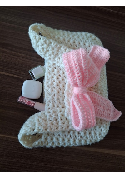 Youngcraft Kurdaleli Şık El Örgüsü Çanta Açık Krem