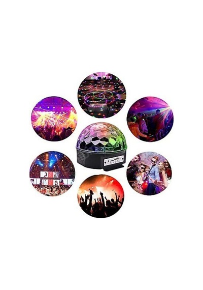 Kumandalı Led Kristal Disko Topu Beyaz