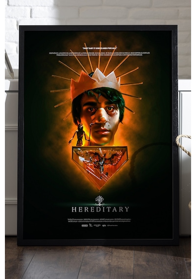 Hereditary Siyah Ahşap Çerçeveli Poster, Dekoratif Film Duvar Tablosu
