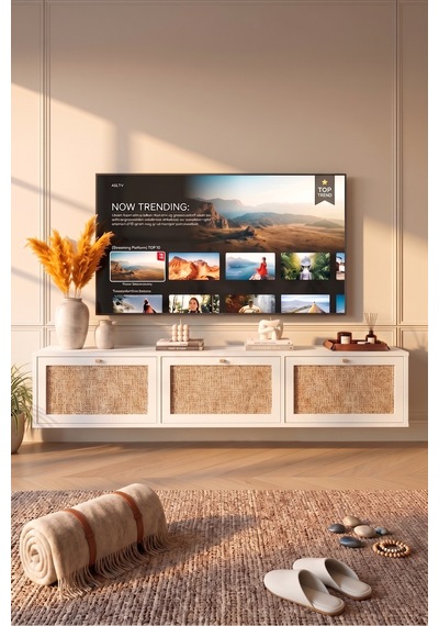 Dune Tv Ünitesi Sehpası Duvara Monte 3 Ahşap Jüt Kapaklı 180cm Beyaz-jüt Dn1-wj