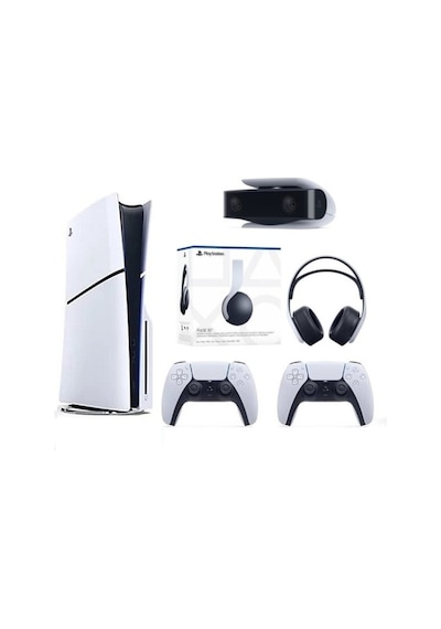 Sony Playstation 5 Slim CD'Lİ + 2 Kol + Ps5 Kamera + 3D Kulaklık Oyun Konsolu (İthalatçı Garantili)