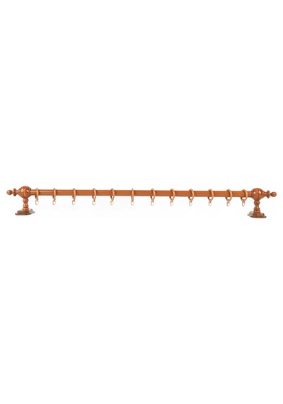 Meşe Raysız Ahşap Rustik Perde Askısı - 225 Cm