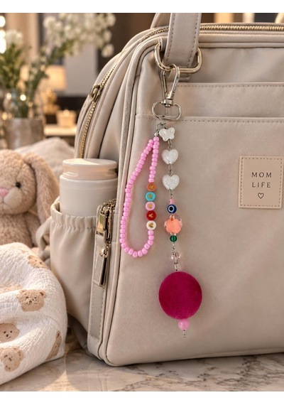 Pembe Top Anahtarlık Çanta Charmı