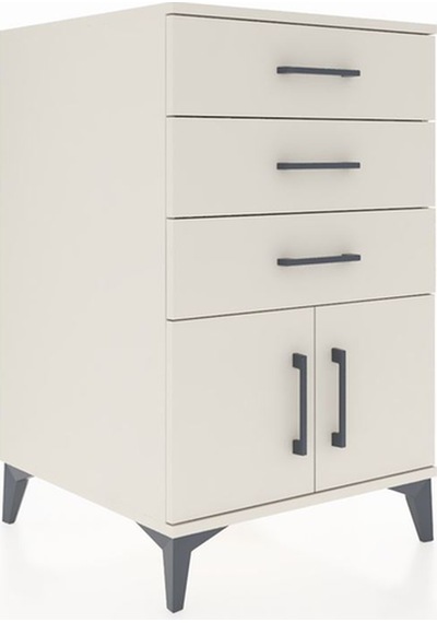 Kronos Komodin 3 Çekmeceli 2 Kapaklı 60x59x96 Aytaşı-aytaşı Aytaşı