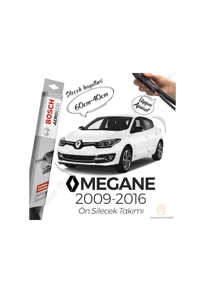 Renault Megane 3 Muz Silecek Takımı 2009-2016 Bosch Aeroeco
