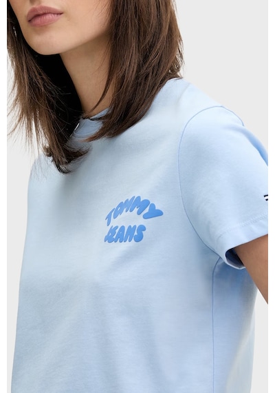 Tommy Jeans Pamuklu Baskılı Regular Fit Bisiklet Yaka T Shirt Bayan T Shirt Dw0dw22310 C1t Mavi Tommy Jeans Pamuklu Baskılı Regular Fit Bisiklet Yaka T Shirt Bayan T Shirt Dw0dw22310 C1t Mavi