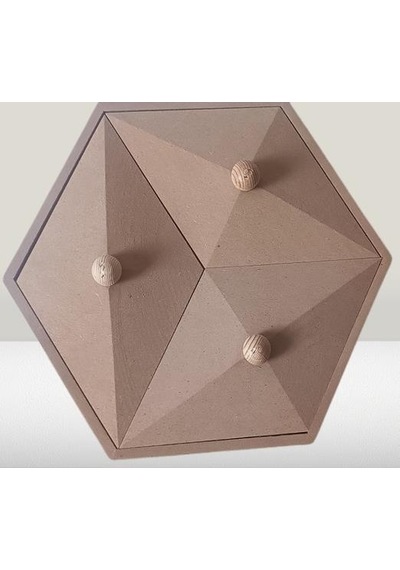 1448bng90251hobi Adn Piramit Kutu Dekoratif Ahşap Mdf Ham Cnc Kesim El Yapım