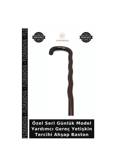 Floranova Özel Seri Günlük Model Yardımcı Gereç Yetişkin Tercihi Ahşap Baston Diğer