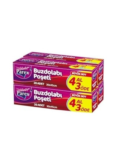 Buzdolabi Poşeti Büyük Boy 4 Al 3 Öde