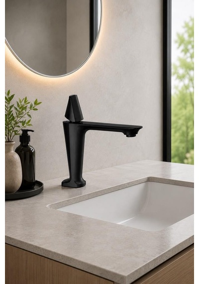 Vıta Kısa Lavabo Bataryası Mat Sıyah Mat Siyah