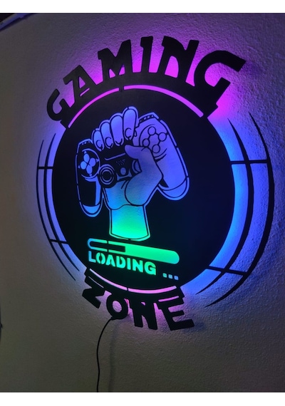 Gaming Zone Led Işıklı Dekoratif Tablo