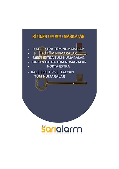 Maymuncuk Oda Kapısı Anahtarı - Tüm Numaraların Yerine Geçen Anahtarlar - 2'li Set