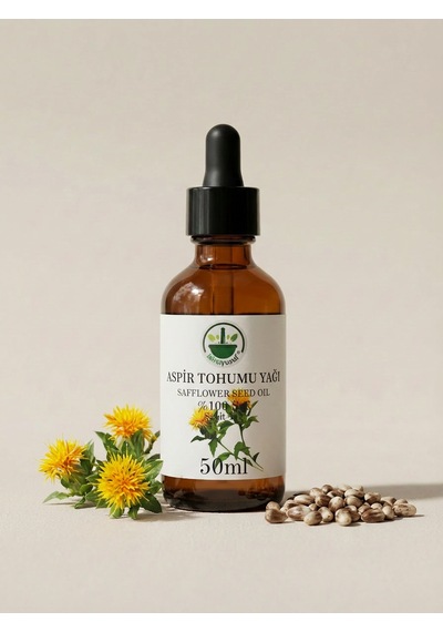 Soğuk Sıkım Aspir Tohumu Yağı Safflower Oil Carthamus Tinctorius Saf Doğal 50 Ml 50 ML