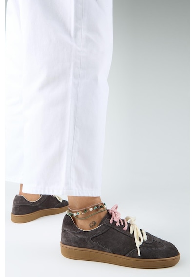 Manijero Krahe Barbella Kadın Hakiki Deri Üç Ayrı Alternatif Bağcıklı Antrasit Sneakers Manijero Krahe Barbella Kadın Hakiki Deri Üç Ayrı Alternatif Bağcıklı Antrasit Sneakers