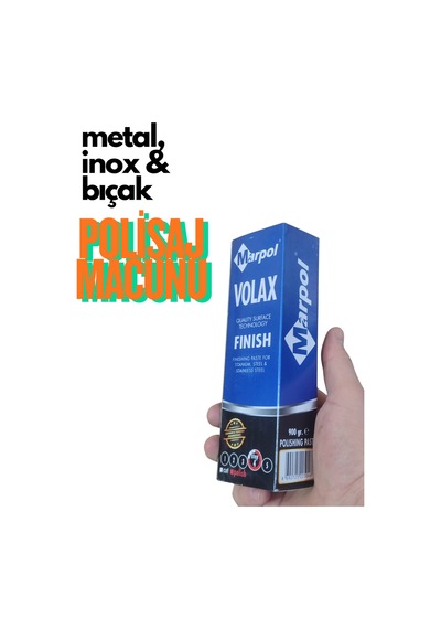 Metal Paslanmaz Ve Krom Parlatıcı Polisaj Macunu Marpol Volax Mavi Cila 1 Kg Bıçak Bileme