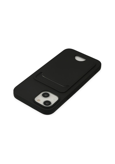 Apple iPhone Uyumlu  14 Plus Kılıf Kelvin Kartvizitli Silikon -  Siyah