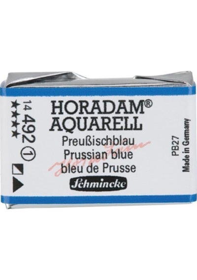 Schmincke : Horadam Aquarell Artist Sulu Boya : Tam Tablet : Seri 1 492 Prussian Blue