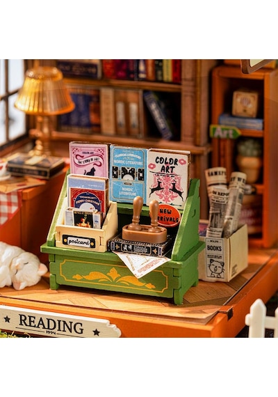 Rolife Ds040 Kitabevi The Muse Bookshop Dıy Minyatür Maket Model Seti Mini Dollhouse 3d Model Kit Detaylı Dekoratif Hobi Seti 3d Puzzle Tiny House