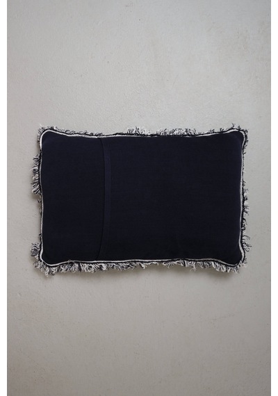 Peraluna Zebra Pıllow %100 Organik Pamuk Triko Yastık Kılıfı 60x40 Cm Lacivert - Lacivert