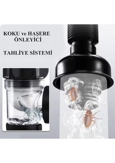 Koku Haşere Önleyici Banyo Lavabo Gider Borusu, Genişletilebilir Standart Banyo Ve Lavaboları İçin