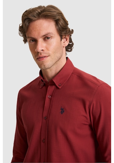 U.s. Polo Assn. Erkek Vişne Gömlek Basic 50324660-vr223