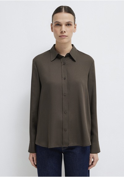 Mavi - Haki Tencel Liyosel Gömlek 1211506-71603 Yeşil