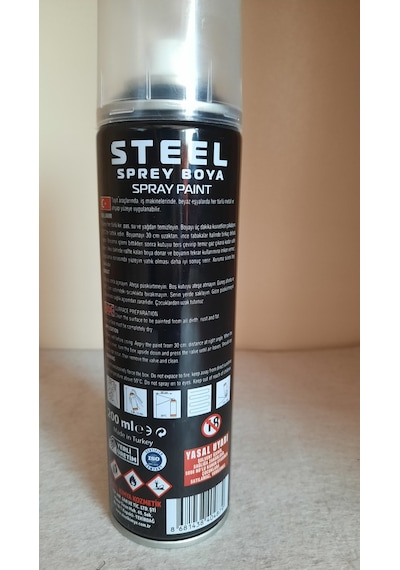 Steel Sprey Boya 200 ML Siyah