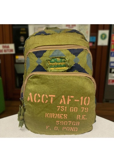 Old Cotton Cargo Kaliteli Renkli Vintage Disayn Sırt Gezi Okul Seyahat Çantası 30 Cm X 42 Cm Lacivert