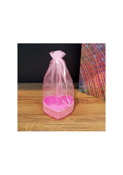 Pembe Kalpli Tül Kese Genel