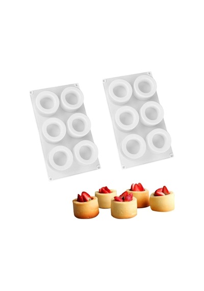 Silikon Profesyonel Halka Pasta Sabun Çikolata Kek Kalıbı 6'lı Goldcakes
