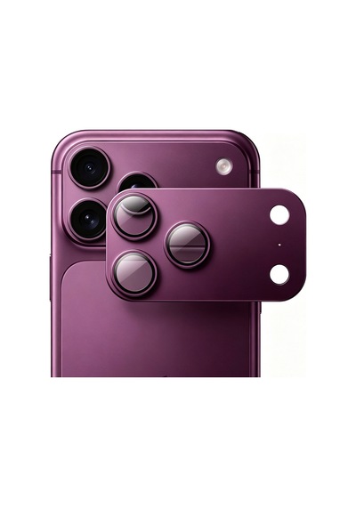 Apple iPhone Uyumlu 18 Pro  Mohseven Sapphire Alüminyum Safir Kamera Lens Koruyucu Mürdüm