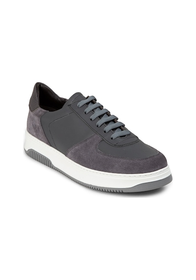 Deery Hakiki Deri Gri Erkek Sneaker Ayakkabı - 01965Mgrıe02 Gri