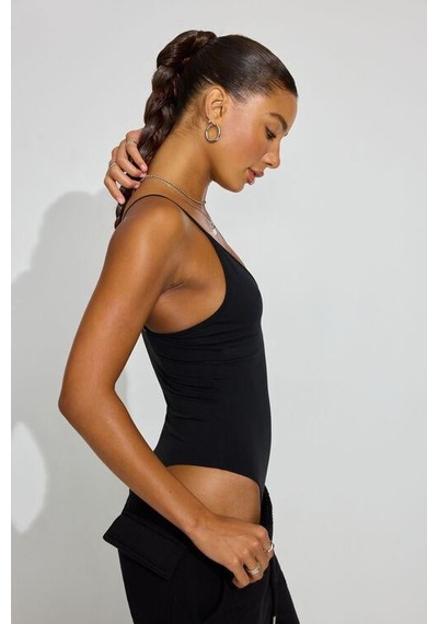 Madmext Siyah Askılı Kadın Bodysuit Mg2542