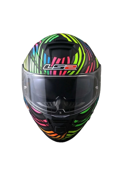 Ls2 Storm 2 Power Kask Mat Siyah - Gökkuşağı